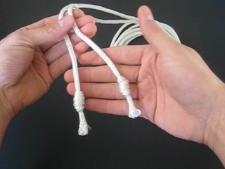 knot for quick fixation of the rope